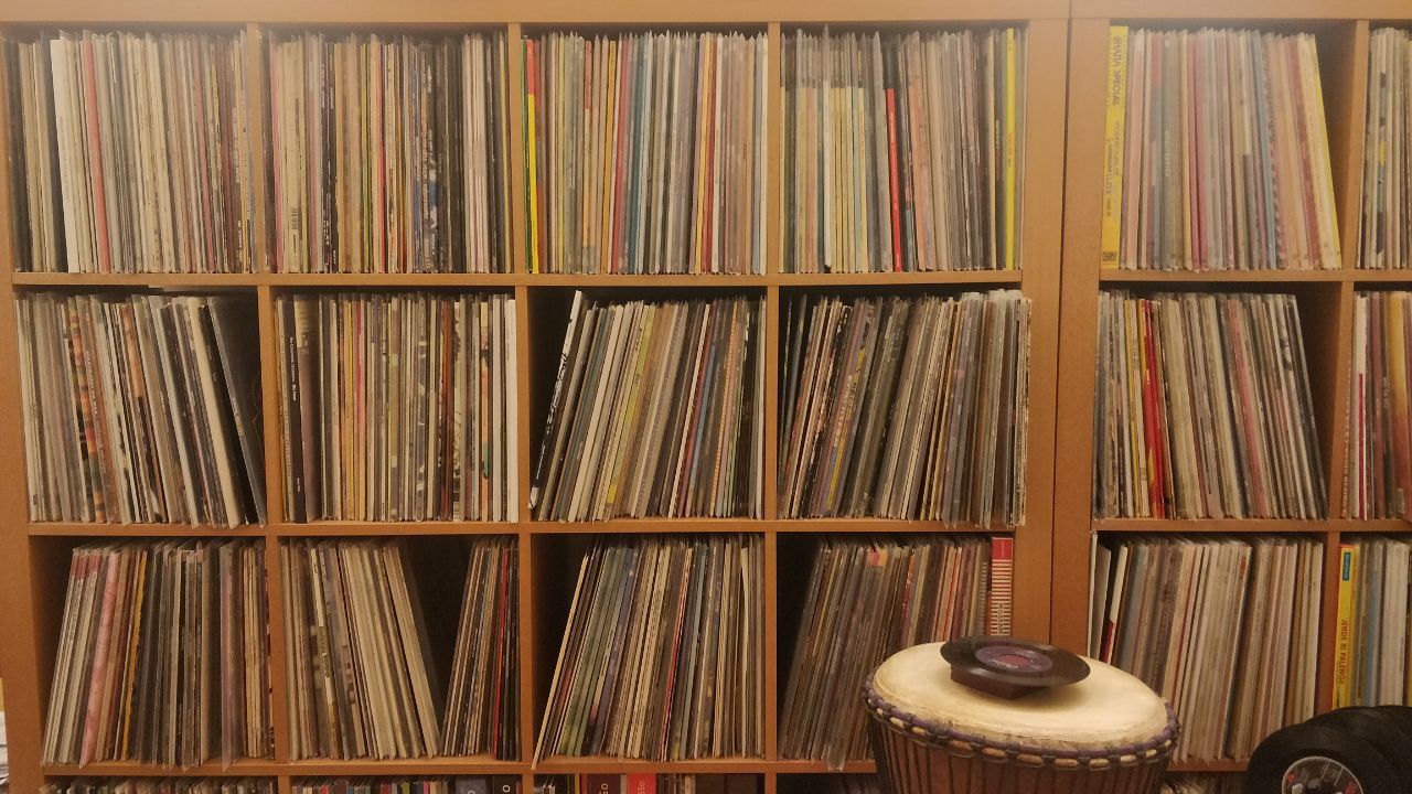 Extensive vinyl record collection